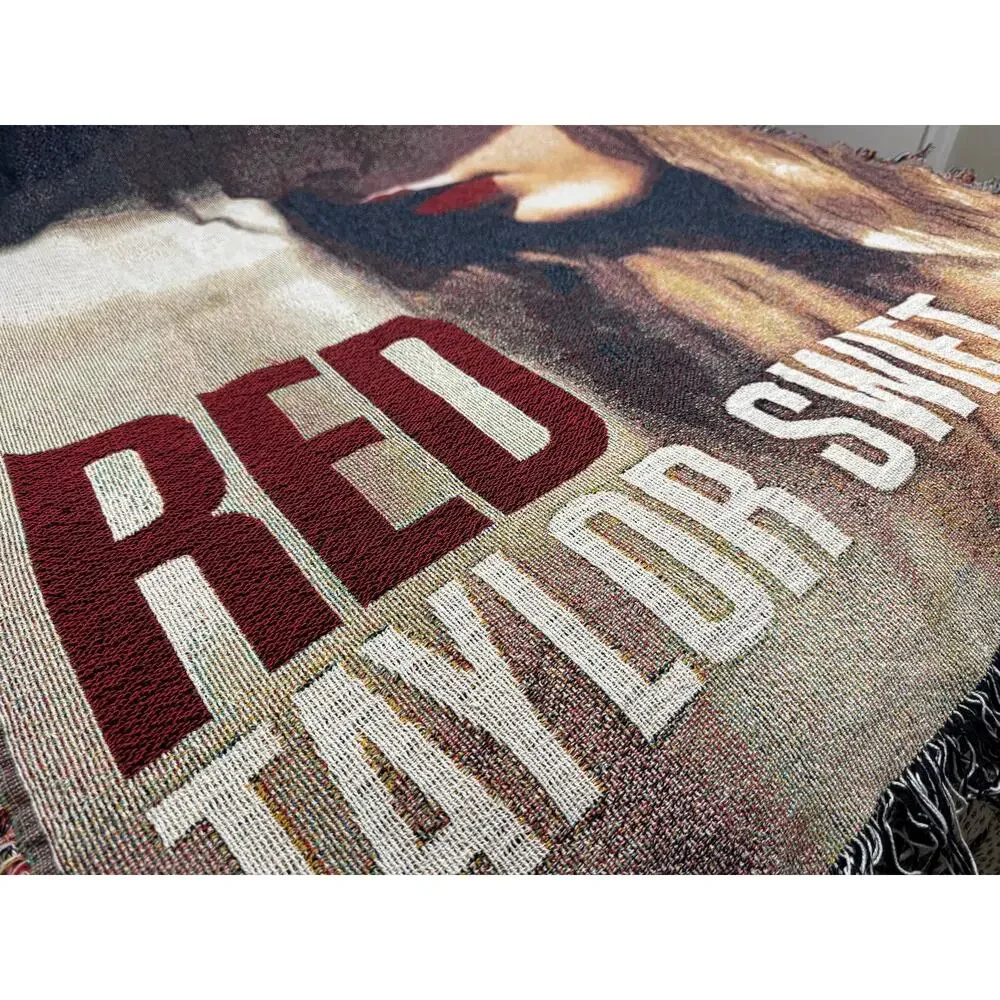 Taylor Swift RED Album Woven Tapestry Blanket Official